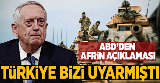 ABD'den Afrin açıklaması