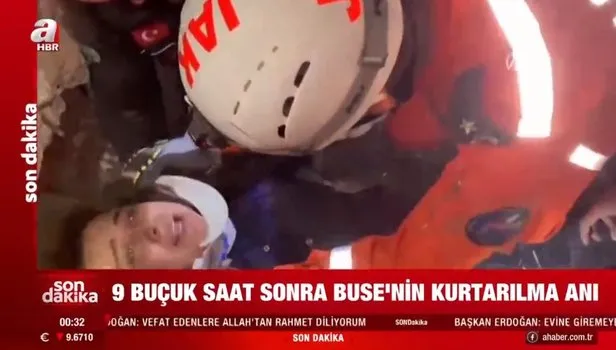 İzmir'deki depremde enkaz altında kalan Buse Hasyılmaz'ın kurtarılma anları A Haber'de