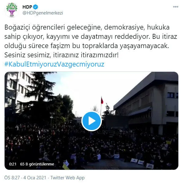 Boğaziçi Üniversitesi'ndeki DHKP-C marşı okunan skandal eyleme İYİ Parti'den destek!-3