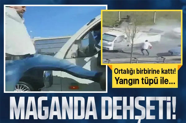 İstanbul Beykoz'da maganda dehşeti! Önce tekme attı sonra yangın tüpü ile...-1