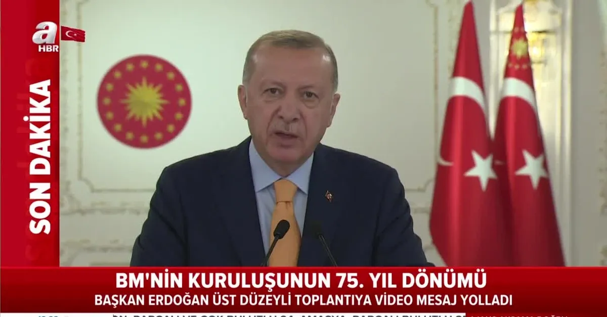 Son dakika: Başkan Erdoğan'dan BM'nin kuruluşunun 75. yıl dönümünde önemli mesajlar