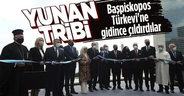 Başpiskopos Elpidophoros Lambriniadis, Başkan Erdoğan’ın açılışını yaptığı Türkevi’nde kareye girince ortalık karıştı