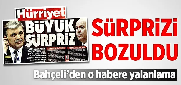 Bahçeli’den Hürriyet’e yalanlama