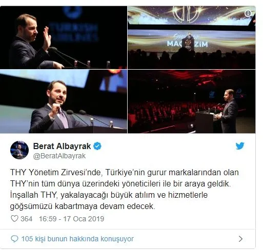 Bakan Albayrak'tan THY mesajı-1