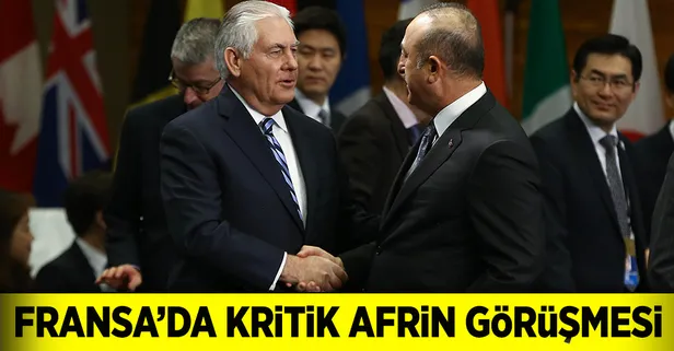 Çavuşoğlu Paris'te Tillerson'la görüştü