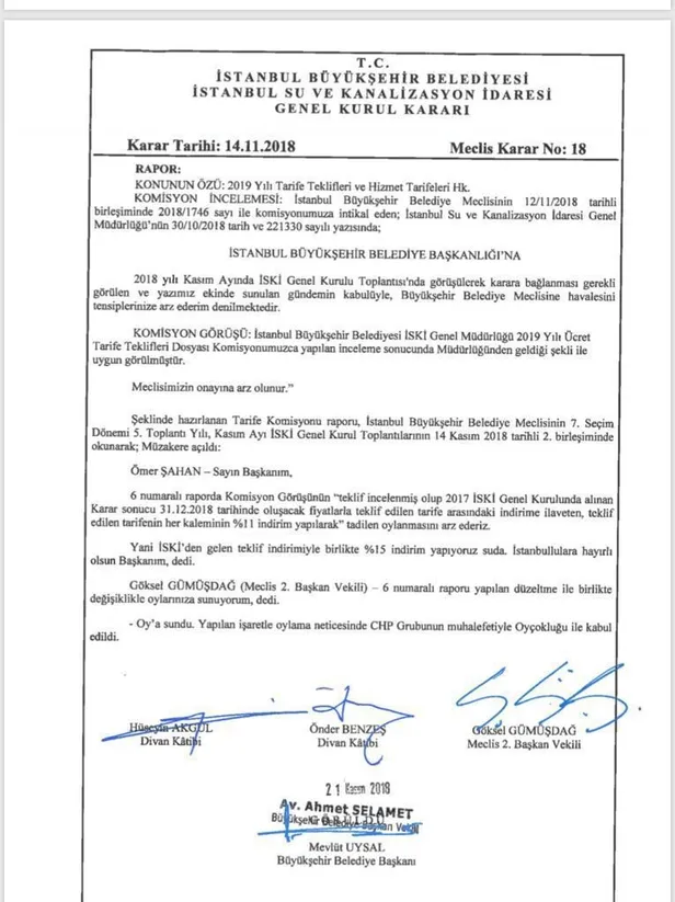 CHP'nin İstanbul adayı Ekrem İmamoğlu'ndan su indirimine muhalefet!-1