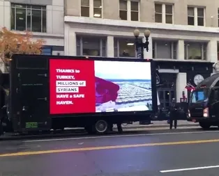 Başkan Erdoğan’ın ABD ziyareti öncesi Washington sokaklarında dikkat çeken görüntü