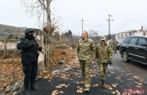 SON DAKİKA: Azerbaycan Cumhurbaşkanı İlham Aliyev işgalden kurtarılan Gubadlı'yı ziyaret etti - 9