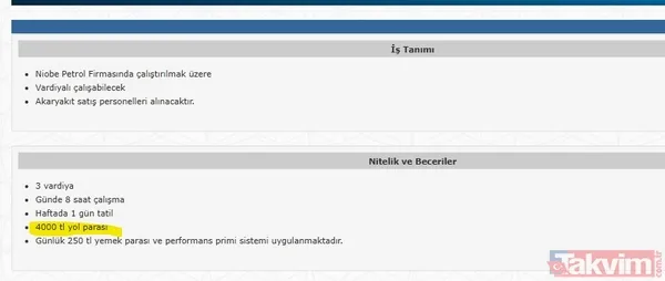 🔸 Akaryakıt Satış Personeli 📍 Niobe Petrol Firması 🔁 3 Vardiya – 8 Saat 🚗 4000 Tl Yol Parası 🍱 250 Tl Günlük Yemek Parası + Prim Sistemi