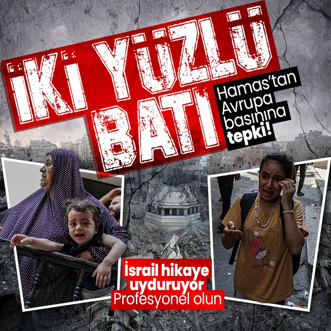 Batı basının ikiyüzlülüğüne Hamastan tepki: Profesyonel olun! İsrail katliamın üstünü örtmeye çalışıyor