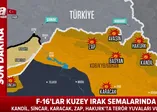İşte Pençe-Kartal Operasyonu'nda vurulan bölgeler