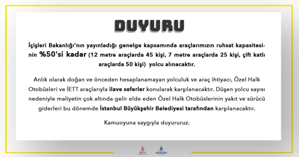 İBB hangi İETT seferlerini iptal etti? İstanbul İETT otobüs, vapur, metro ve metrobüs toplu taşıma iptal mi edildi?-2