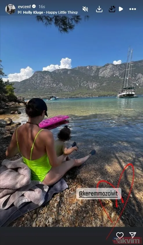 Fahriye Evcen kırmızı bikinisiyle paylaştı! Burak Özçivit’in biricik eşi tüm dikkatleri üzerine topladı! - 20