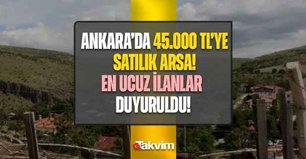 45.000 TL’ye Ankara’da satılık arsa! Hemen başvuran 1.462,63 m² araziyi kapacak! İstanbul, İzmir, Mersin, Bursa’da...
