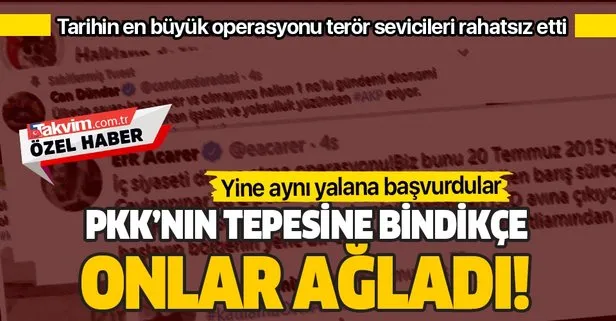 TSK, PKK inlerini vurdukça onlar ağladı! Sosyal medya üzerinden PKK’ya destek çıktılar