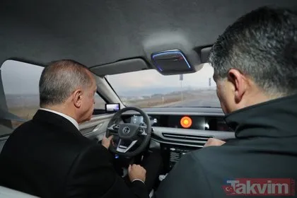 Başkan Erdoğan yerli otomobili ilk kez kullandı! İşte tarihi anlar