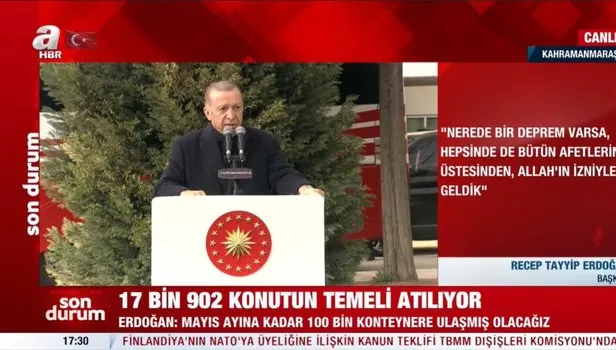 Başkan Erdoğan'dan önemli açıklamalar quot Bir yılda 650 bin konut