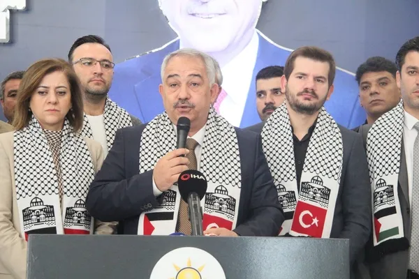 Son dakika: AK Parti'den İsrail'in katliamına 81 ilde ortak basın açıklaması: Abluka savaş değil katliamdır-4