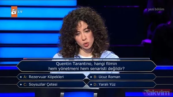 İşte Kim Milyoner Olmak İster'de yarışmacının cevapladığı diğer sorular...