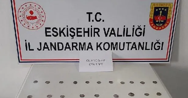 Roma dönemine ait 25 gümüş sikke ele geçirildi