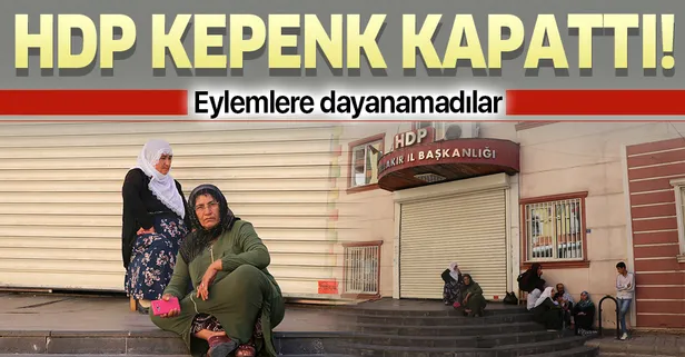 Diyarbakır'da ailelerin eylemi üzerine HDP kepenk kapattı