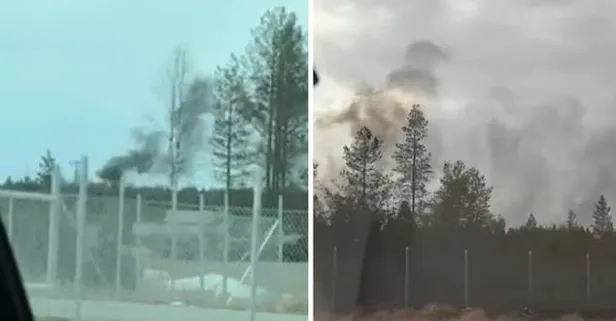 Finlandiya’da uçak kazası! Savaş uçağı düştü pilot kendini dışarı attı