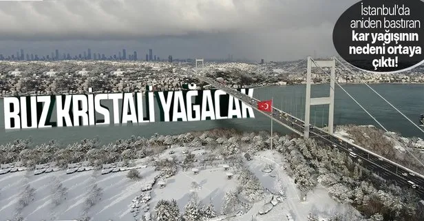 İSTANBUL HAVA DURUMU | Aniden bastıran kar yağışının sebebi ortaya çıktı! Deniz etkisiyle buz kristali...