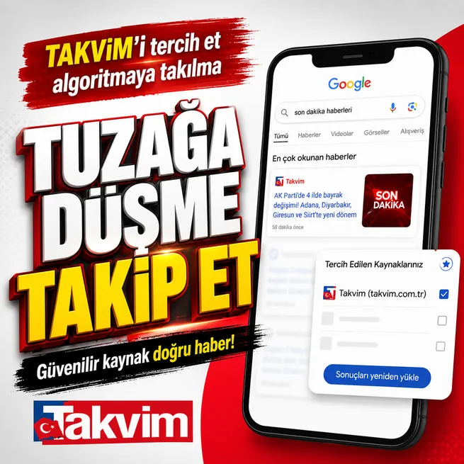 Takvimi Googleda Tercih Edilen Kaynaklar listenize ekleyin! En güvenilir haberlere herkesten önce ulaşın