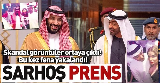 Prens Selman ve Prens Zayed içkili partide fena dağıttı!