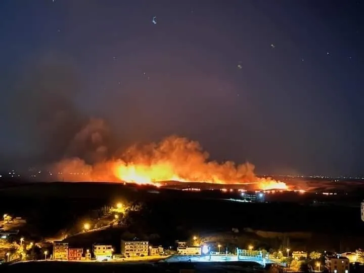Diyarbakır’da anız yangını: Alevler geceyi aydınlattı!-3