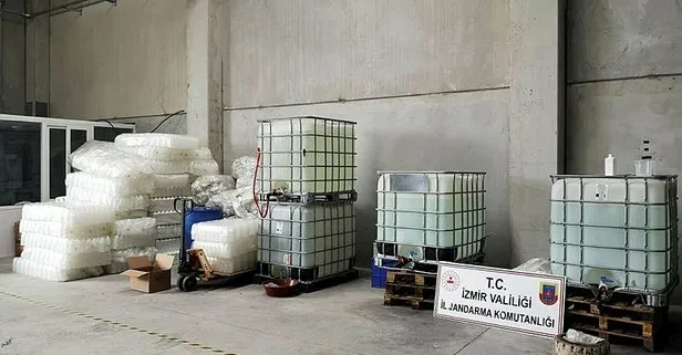 İzmir’de 2 ton sahte dezenfektan ele geçirildi!