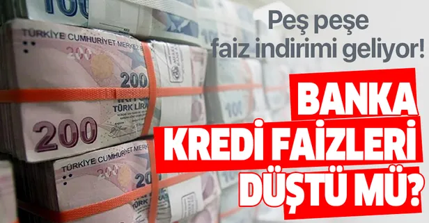 Peş peşe faiz indirimi geliyor! Banka kredi faizleri ne zaman düşecek? Kredi faizleri oranları düştü mü?