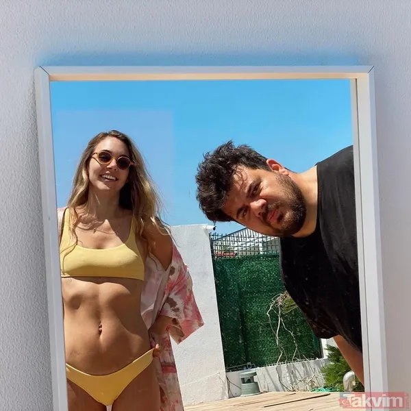 Berfu Yenenler bikinisiyle şov yaptı! Eşi Eser Yenenler’in tepkisi olay oldu sosyal medya onları konuştu - 7