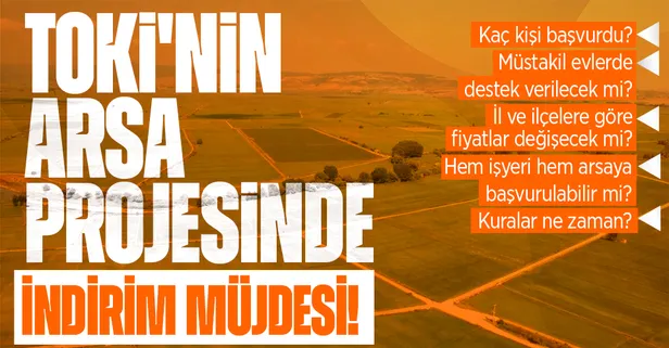 Arsa fiyatlarının bölgelere göre değişeceğini belirten TOKİ Başkanı Ömer Bulut, yüzde 40 indirim yapılacağını duyurdu