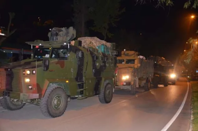Suriye sınırına askeri sevkiyat