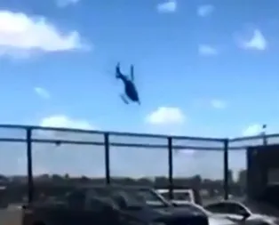 Helikopter nehre düştü!