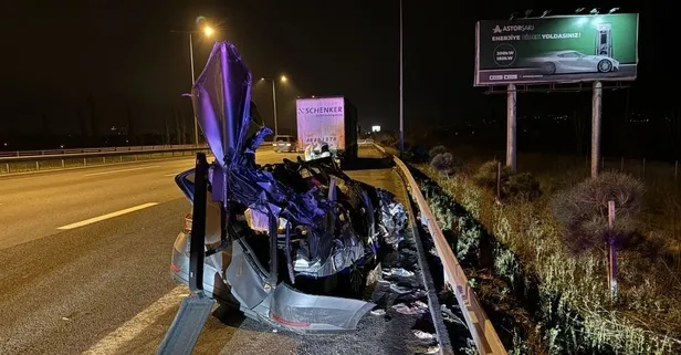 TEM Otoyolu'nda feci kaza: 3 polis memurundan biri hayatını kaybetti, ikisi yaralandı
