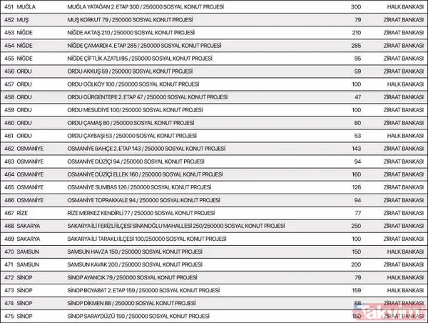 TOKİ 250 bin konut aylık taksit tutarı ne kadar? TOKİ Sosyal Konut Projesi hangi illerde yapılacak? İstanbul, Ankara, İzmir 81 il sıralı tam liste 2022! - 20