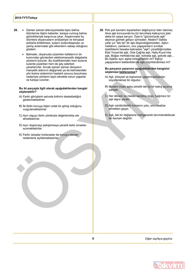 2019 YKS TYT soruları yayınlandı! İşte YKS TYT soruları ve cevap anahtarı... - 12