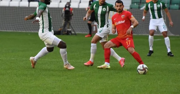 Giresunspor evinde Kayserispor’la 1-1 berabere kaldı