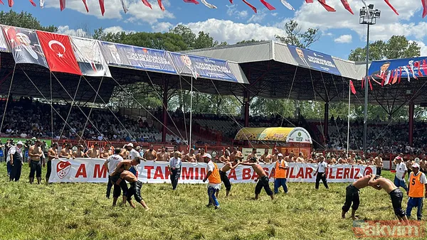 Kırkpınar'da bozkurt selamı: Pehlivanlar A Milli Takımımıza destek verdi - 3