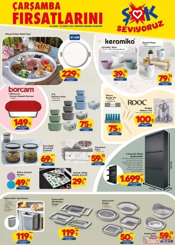 ŞOK 26 Kasım aktüel kataloğu! Çok ucuza metal ayakkabılık geliyor - 3