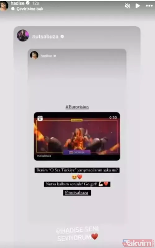 Hadise’nin O Ses Türkiye’deki yarışmacısı Eurovision'a katıldı! Nutsa Buzaladze’yi gören Hadise: Şaka mı? - 7