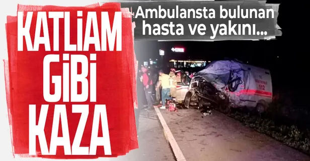 Balıkesir'de ambulans, kamyon ve otomobilin karıştığı feci kaza! Ölü ve yaralılar var...