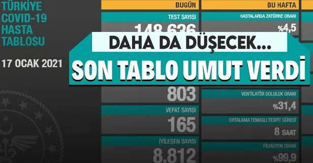 SON DAKİKA: Sağlık Bakanlığı 17 Ocak koronavirüs vaka sayılarını duyurdu | GÜNCEL KORONAVİRÜS TABLOSU