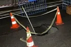 Gaziosmanpaşa’da yağış yolu çökertti