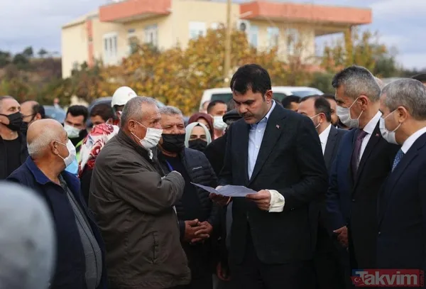 Çevre ve Şehircilik Bakanı Murat Kurum, Antalya'nın Manavgat ilçesinde yangından en çok etkilenen köyü ziyaret etti - 5