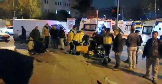 Esenler'de feci kaza! Direksiyon hakimiyetini kaybetti durağa daldı