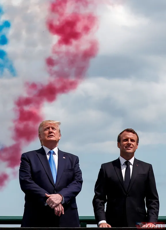 Trump - Macron zirvesine damga vuran görüntü! Elini öyle bir sıktı ki... - 16