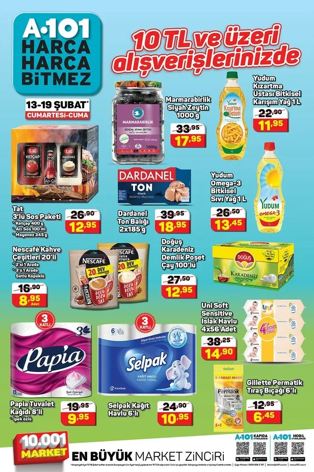A101 13 Şubat aktüel kataloğunda 10 lira ve üzeri sürprizi! 11 üründe